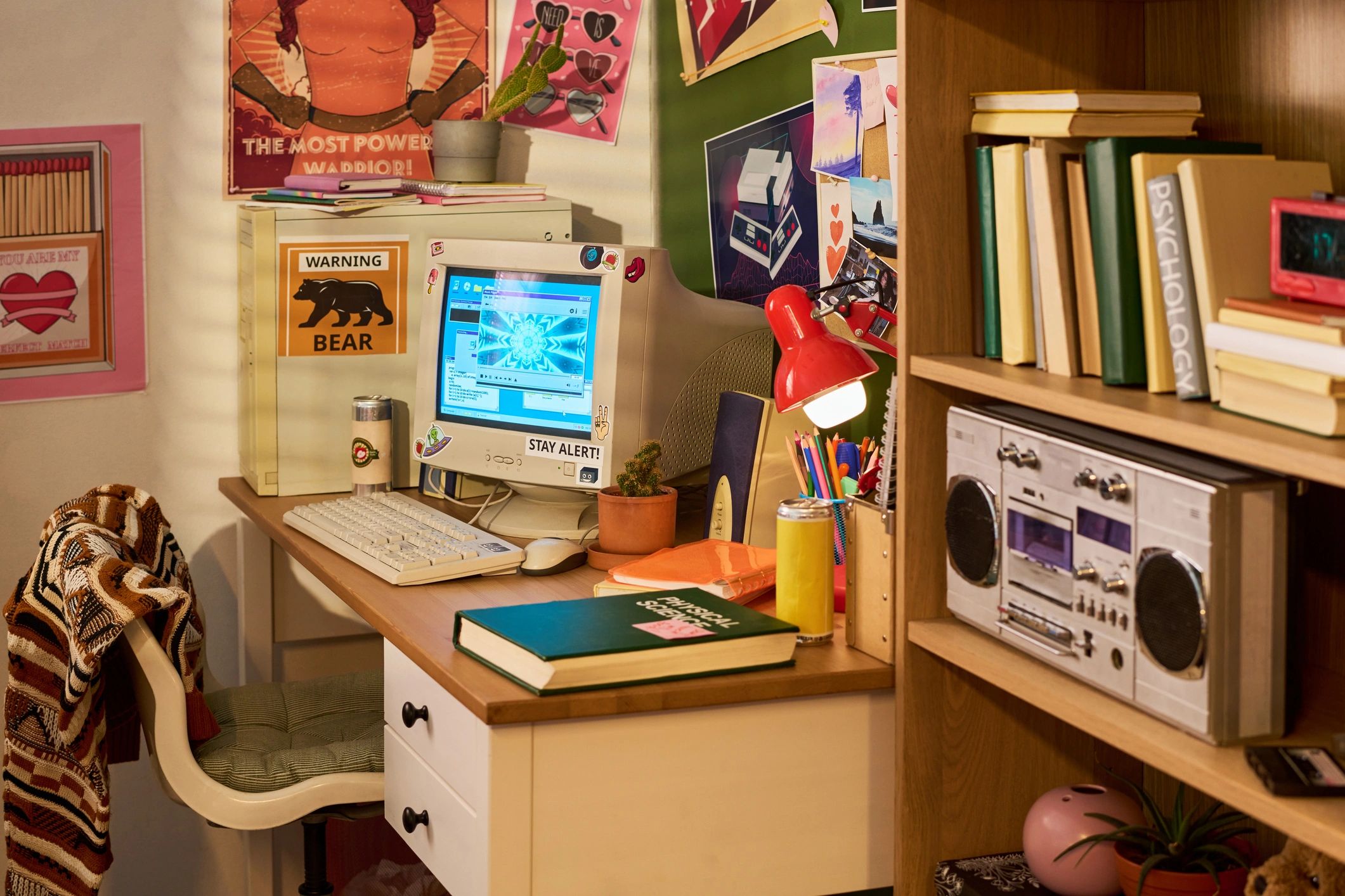 Study materials and desk for independent Christian learning